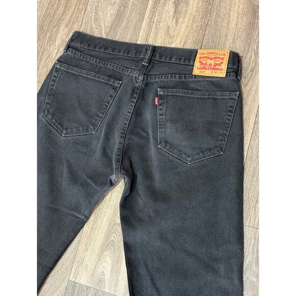 LEVI'S 505 MENS DENIM WASH BLACK JEANS STRAIGHT LEG 36X34 LONG-TALL 100% COTTON - Picture 6 of 11